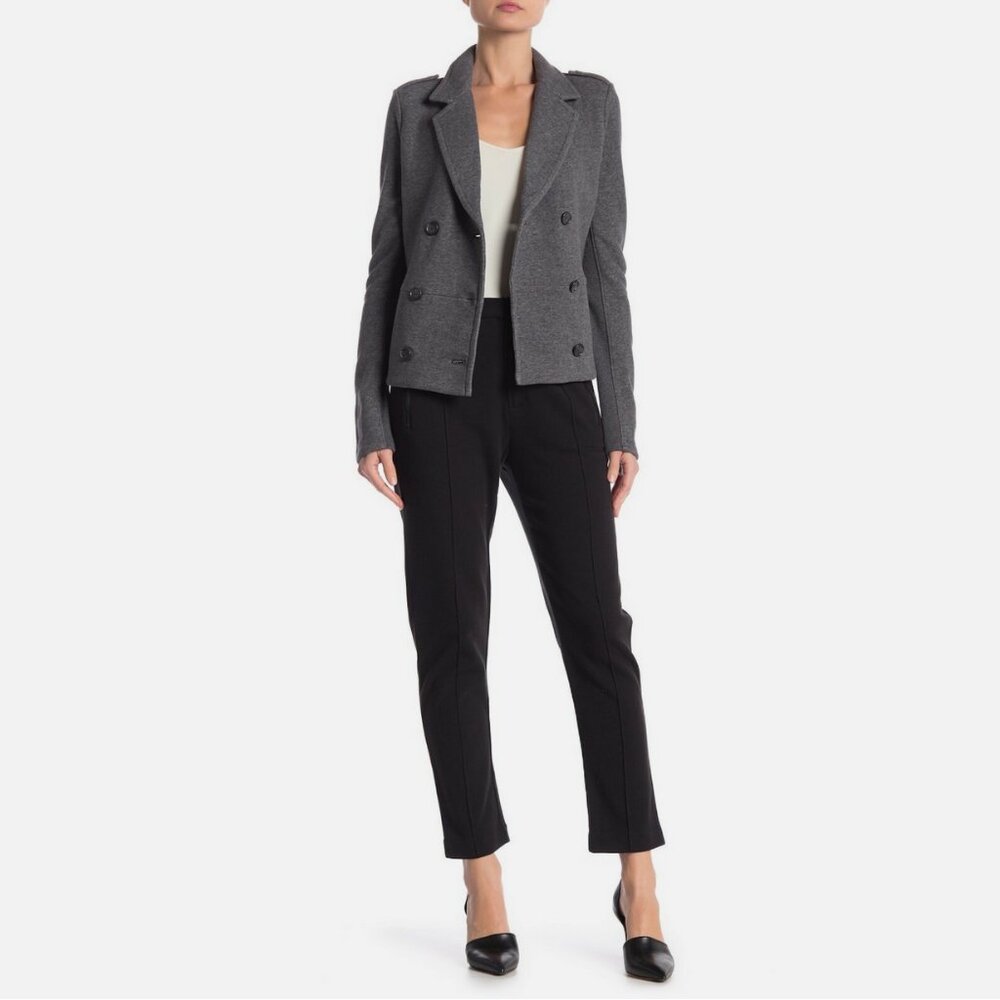 James Perse Black Zipped Scuba Pants